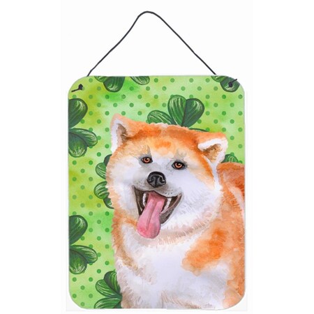 Carolines Treasures Akita St.Patricks Wall or Door Hanging Prints, 12 x 16 in. BB9877DS1216